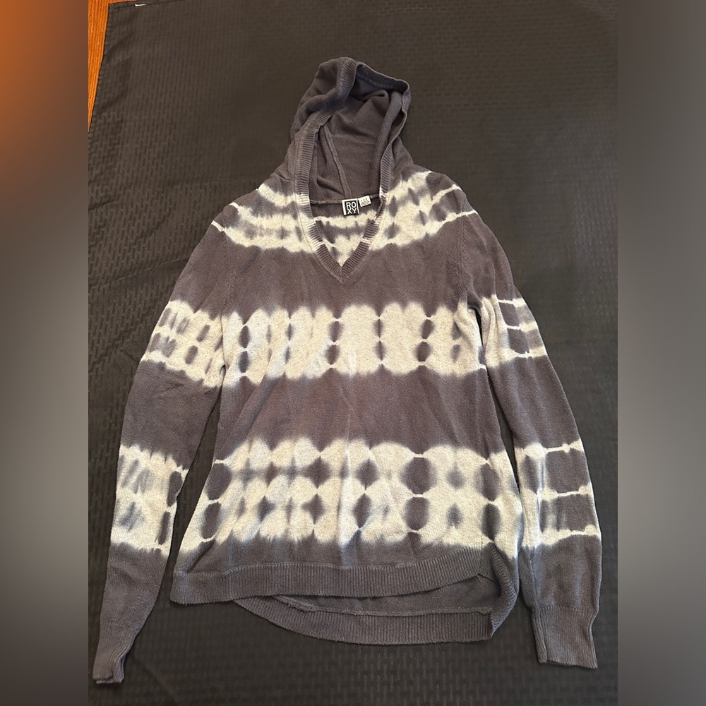 Roxy Tie Dyed Hooded Sweatshirt Hoodie Size L